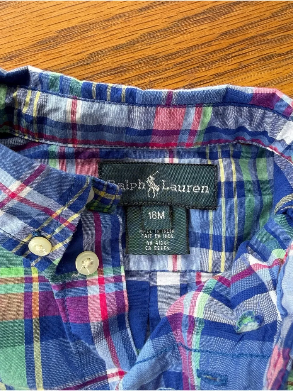 Ralph Lauren 18M Plaid Button-Down Shirt (set of 2)